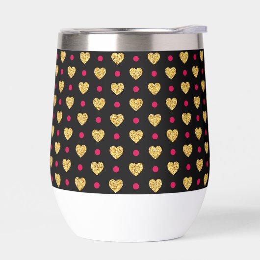 Modèle de coeurs dorés de la Saint-Valentin-23655 (Gauche)