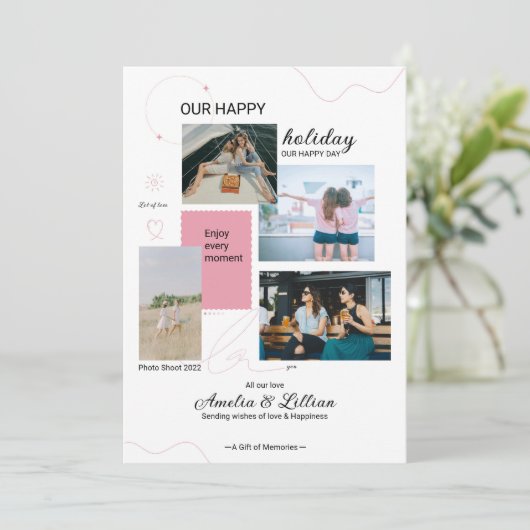 Modèle de Collage de photos de vacances (Debout devant)