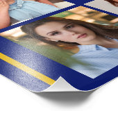 Modèle de collage photo Félicitations diplômé Bleu (Coin)