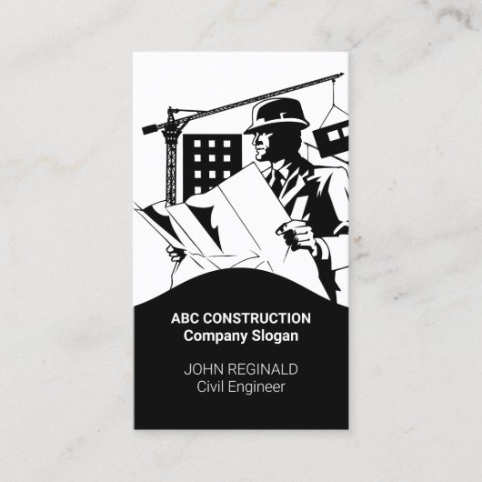 Modèle de conception Carte de visite de constructi (Devant)