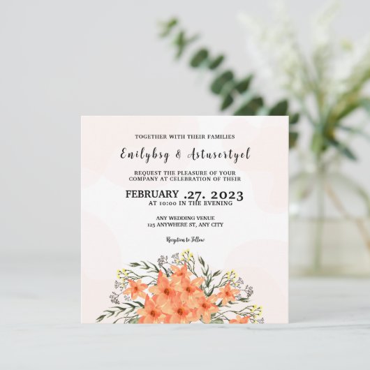 Modèle de conception couleur de la carte d'invitat (Debout devant)