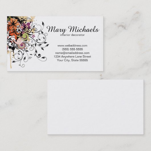 Modèle de conception de carte de visite de (Devant / Derrière)