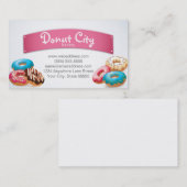 Modèle de conception de carte de visite de beignet (Devant / Derrière)