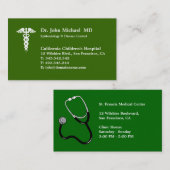 Modèle de conception de carte de visite du docteur (Devant / Derrière)