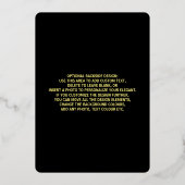 Modèle de conception de carte d'invitation de luxe (Verso)