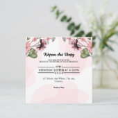 Modèle de conception de carte faire-part de mariag (Debout devant)