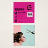 Modèle de conception du logo Cerise Pink Carte de  (Devant & derrière)