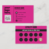 Modèle de conception du logo Cerise Pink Carte de  (Devant / Derrière)