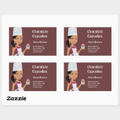 Modèle de conception Étiquette Cupcake (Feuille)