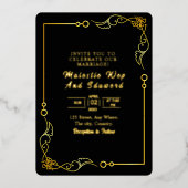 Modèle de conception Gold Foil faire-part de maria (Recto)