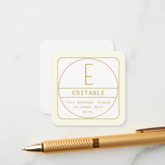 Modèle de conception rétro-moderne éditable or et  (Devant/Arrière en situation)