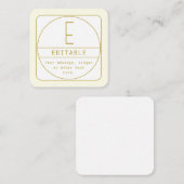 Modèle de conception rétro-moderne éditable or et  (Devant / Derrière)