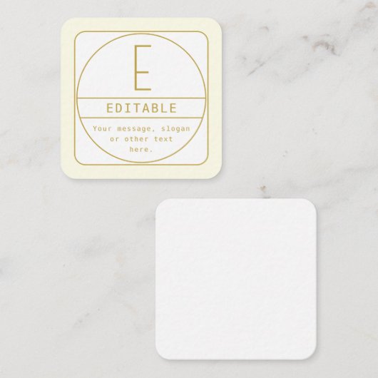 Modèle de conception rétro-moderne éditable or et  (Devant / Derrière)