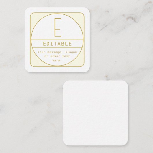 Modèle de conception rétro-moderne éditable or et  (Devant / Derrière)