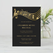 Modèle de concert de notes de musique Invitation é (Debout devant)