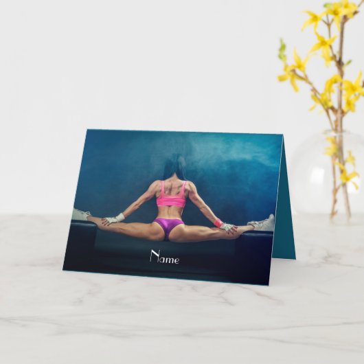 Modèle de condition physique féminine Split Thunde (Fleur jaune)