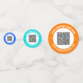 Modèle de confettis de fête avec logo et code QR p (Derrière)