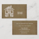 Modèle de construction moderne Carte de visite (Devant / Derrière)