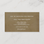 Modèle de construction moderne Carte de visite (Dos)