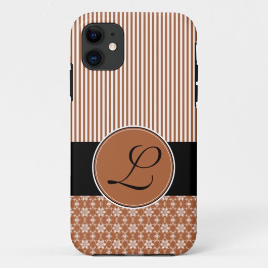 Modèle de coque iPhone 5 Barely There marron à mot (Dos)