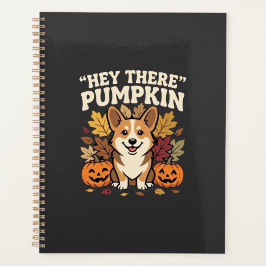 Modèle de Corgi Halloween Hey There Pumpkin (Devant)