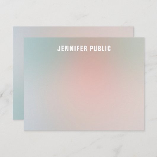 Modèle de couleurs élégantes de script monographiq (Devant / Derrière)