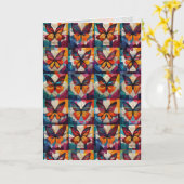 Modèle de courtepointe papillon Carte de vœux/Note (Fleur jaune)