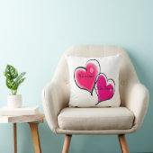 Modèle de coussin de deux coeurs (Chaise)