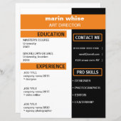 Modèle de CV professionnel (Devant / Derrière)