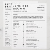 Modèle de CV professionnel moderne (Devant / Derrière)