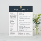 Modèle de CV sérieux simple clair (Debout devant)