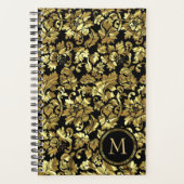 Modèle de Damas en or métallique monogramme (Devant)