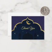Modèle de Damas islamique Carte de remerciements (Devant/Arrière en situation)