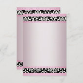 Modèle de Damas Rose Noir (Devant / Derrière)