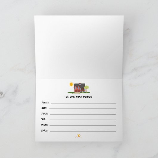 Modèle de déplacement du Faire-part de remplissage (Intérieur)