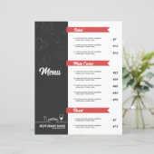 Modèle de dépliant de menu de restaurant (Debout devant)