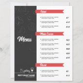 Modèle de dépliant de menu de restaurant (Devant)