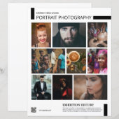 Modèle de dépliant d'exposition de photographie (Devant / Derrière)