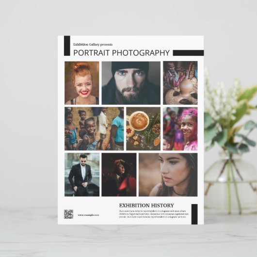 Modèle de dépliant d'exposition de photographie (Debout devant)