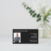 Modèle de design Carte de visite Photo Realtor (Debout devant)