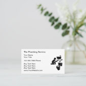 Modèle de design Carte de visite simple en plomber (Debout devant)