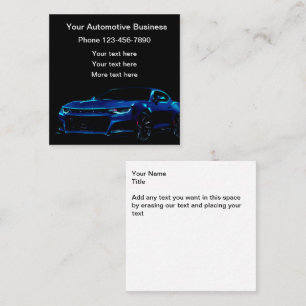 Modèle de design des Cartes de visite automobiles