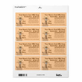 Modèle de design Étiquette de savon de lait de chè (Feuille entière)