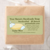 Modèle de design Étiquette de savon naturel fait m (En situation)