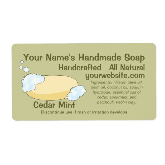 Modèle de design Étiquette de savon naturel fait m (Devant)
