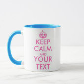 Modèle de design pour mug Pink Keep Calm | Personn (Gauche)