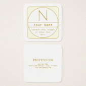 Modèle de design rétro-moderne modifiable en or et (Devant & derrière)