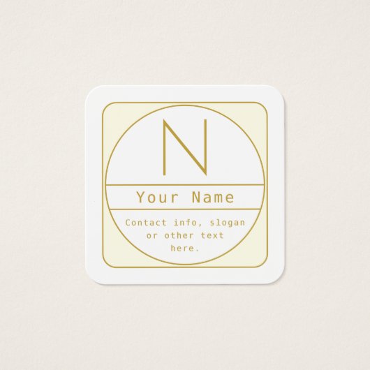 Modèle de design rétro-moderne modifiable en or et (Devant)