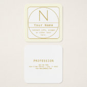 Modèle de design rétro-moderne modifiable en or et (Devant & derrière)