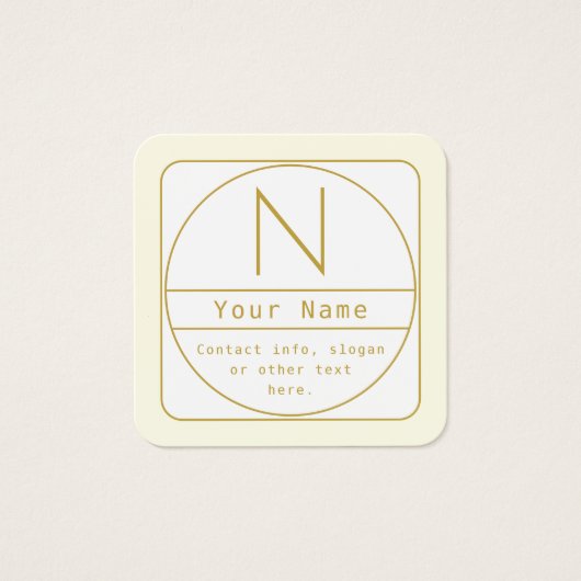 Modèle de design rétro-moderne modifiable en or et (Devant)